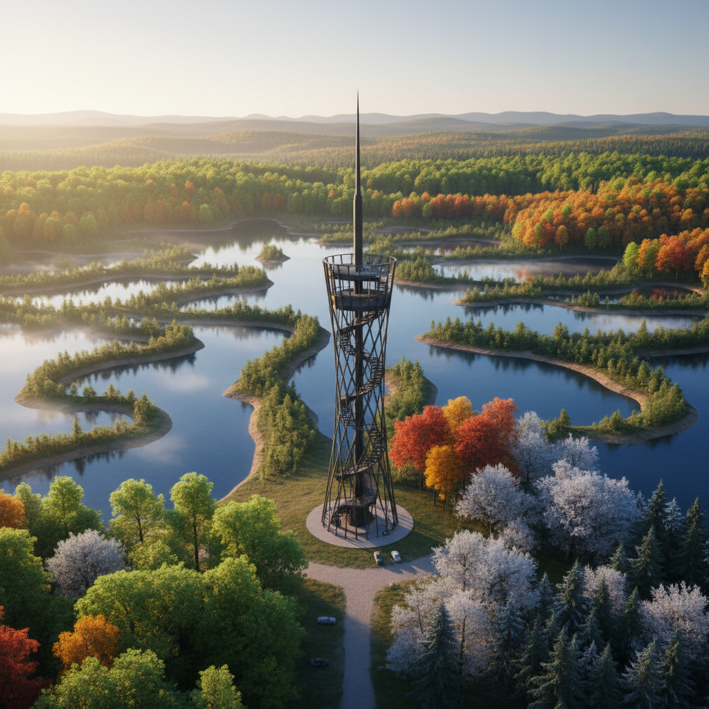 Sartų apžvalgos bokštas: panorama, kurią būtina pamatyti